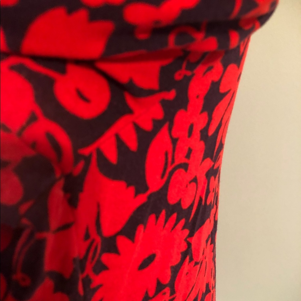 Boden Jersey Wrap Top US 14 blue and red - Picture 2 of 8